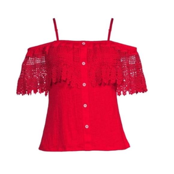 Womens/Juniors No Boundaries Off the Shoulder Tank Top - Picture 3 of 5